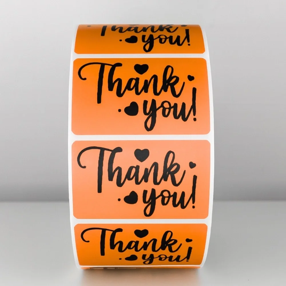 Thank You Stickers Purple Heart | Small Business Packaging Labels Cute